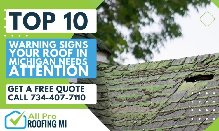 Top 10 Warning Signs Your Roof in Michigan Needs Attention